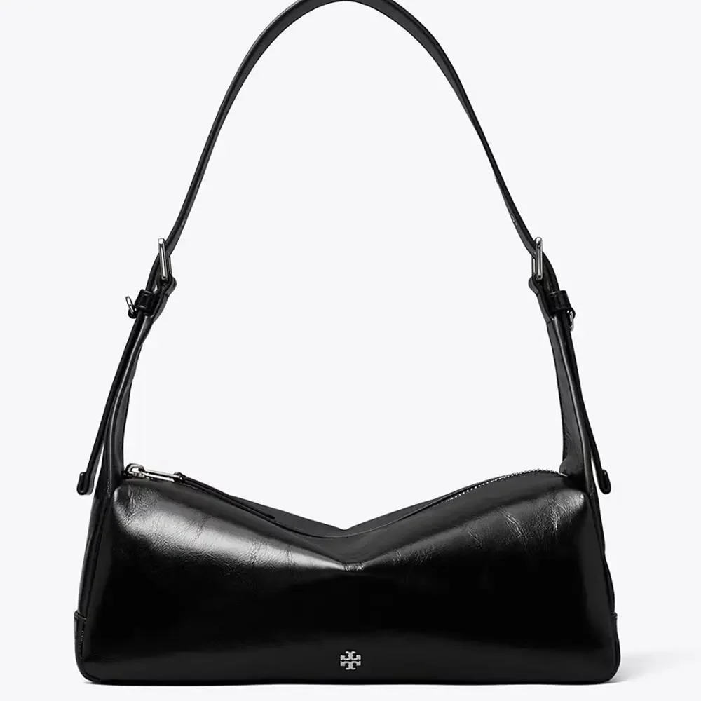 Tory Burch Rory Glazed Shoulder Bag 182691 $450 Black